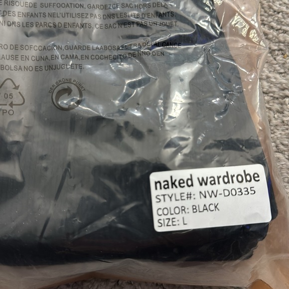 NWT NAKED WARDROBE ribbed mini dress. Sz L - Picture 2 of 2